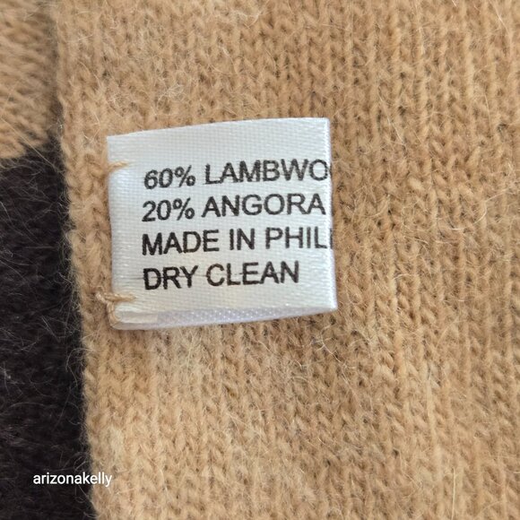 Portolano Color Block Scarf With Heart Lambswool/Angora - Picture 13 of 13